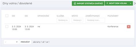 Screenshot rezervačního kalendáře autoservisu