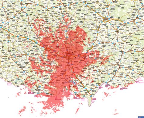 Mapa pokrytí autorizovaného zastoupení Volvo Brno