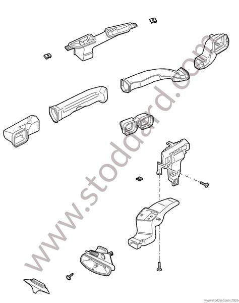Radiator seal and instrument panel demontage diagram