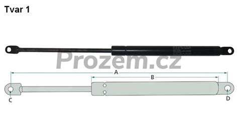 Nová plynová vzpěra nasazená na uchycení na karoserii vozidla