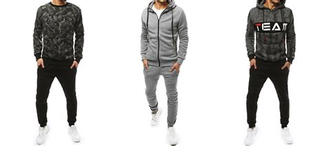 Ilustrační obrázek s několika modely pánských tepláků Mercedes-AMG