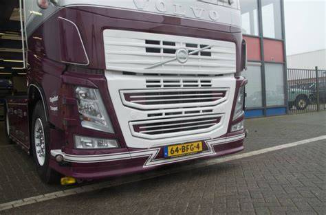 Horní přední mřížka chladiče Volvo FH4 - ilustrativní obrázek ukazující design a upevnění