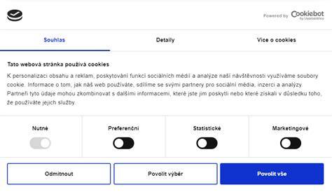 Vizualizace postupu nastavení cookies na webu