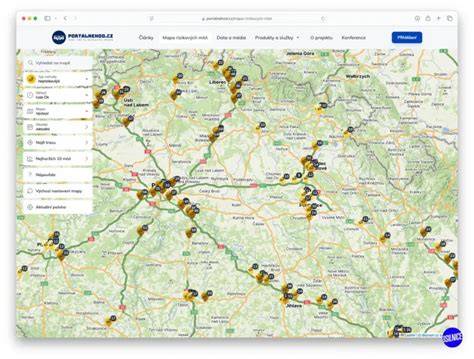 Mapa dopravních informací a parkování