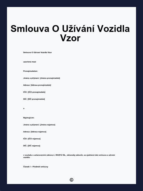 Schéma procesu vyplnění a schválení smlouvy o užívání vozidla
