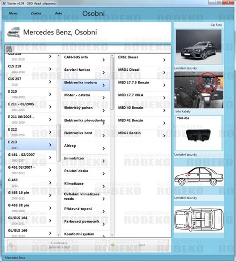 Infografika: Přehled diagnostických systémů pro Mercedes-Benz
