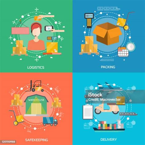 Ilustrace dopravy a logistiky autodílů