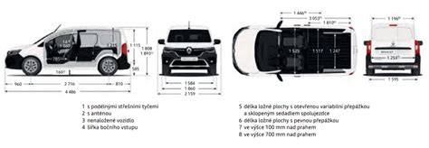 Renault Kangoo Maxi: technické rozměry a prostor pro náklad