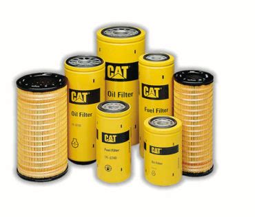Grafika s přehledem kompatibilních filtrů a modelů Caterpillar