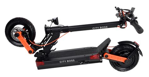 Obrázek ilustrující skládací mechanismus koloběžky City Boss K1600L a K600