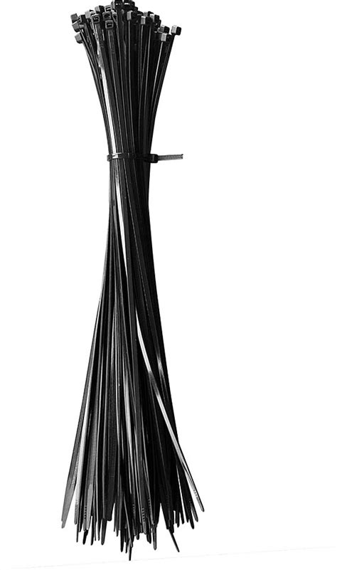 Ilustrace tepelně odolných kabelových pásek CIMCO s uvedením rozměrů a barevného provedení.