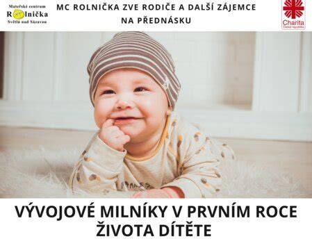 Infografika znázorňující vývojové milníky psychomotoriky v prvním roce života