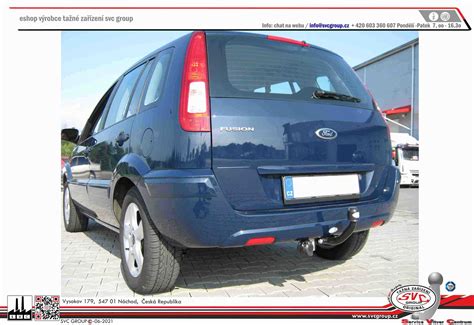 Tažné zařízení Ford Fusion - nákres montáže