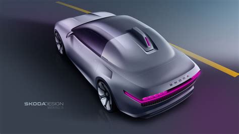 Vizualizace moderní interpretace Škody 100 s designovými prvky