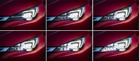 Detail světlometu IntelliLux LED Matrix na voze Opel Astra.