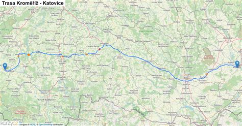 Mapa testovací trasy