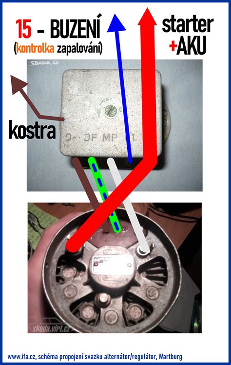 Schéma umístění regulátoru brzdné síly v brzdovém systému automobilu