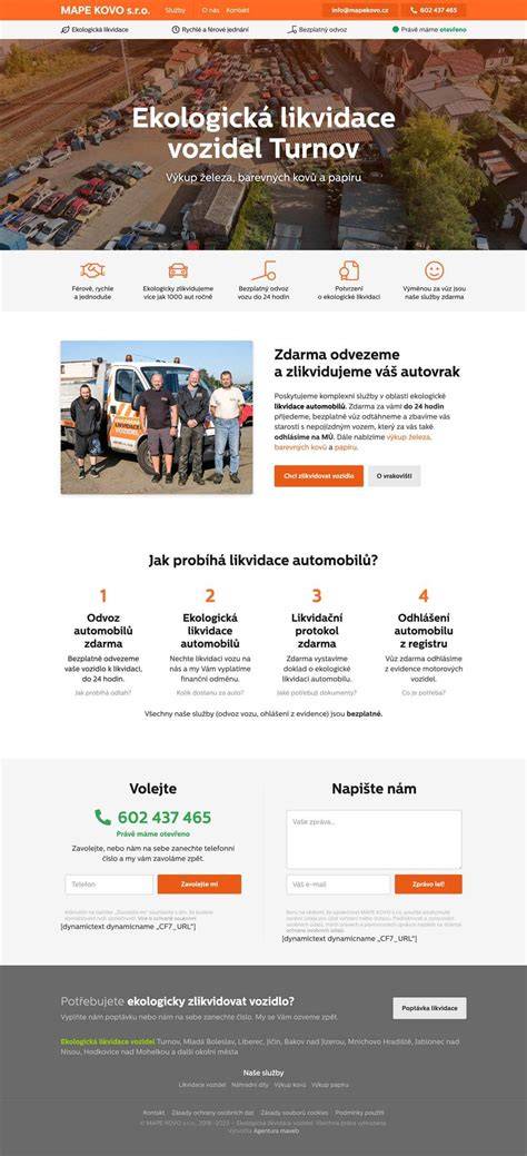 Infografika procesu ekologické likvidace a odtahu vozidel ve Frýdku-Místku