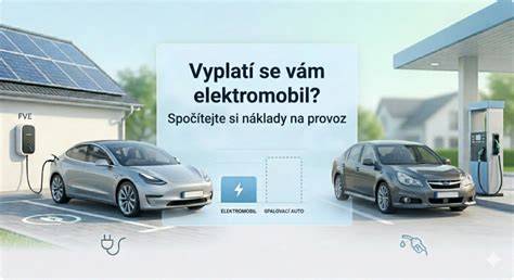 Infografika: Porovnání nákladů na provoz elektromobilu a vozu se spalovacím motorem