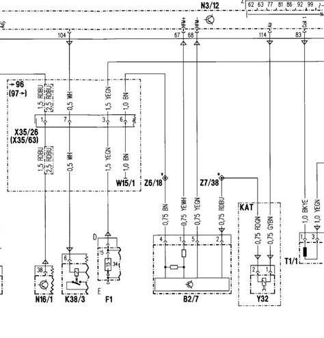 Detailní schéma osvětlení vozidla Mercedes W129