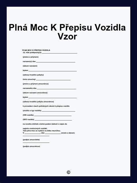 ilustrační obrázek procesu přepisu vozidla