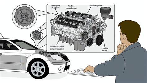 Schéma rozvodového mechanismu EA888 a potenciálních poruch
