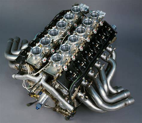 BMW V12 blok motoru M70/M73/N74 - schéma a umístění klíčových komponent