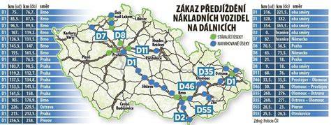 Mapa zkušebních středisek pro nákladní automobily
