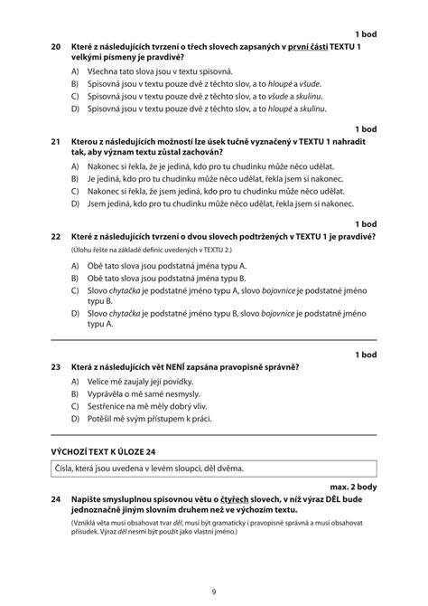 Tok výsledků zkoušky na PVS