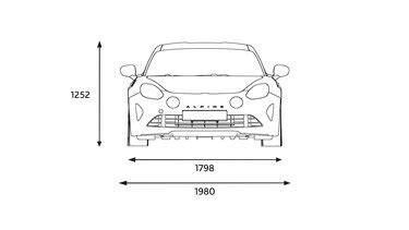 Infografika: Rozměry a konfigurace Alpine A110
