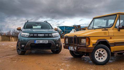 Diagram délky, šířky a výšky Dacia Duster a jeho srovnání s průměrným SUV