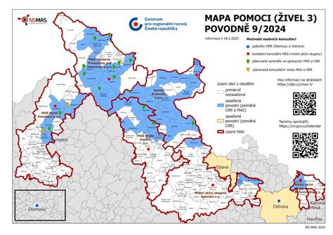 Mapa s regionální dostupností dodávek a servisních středisek