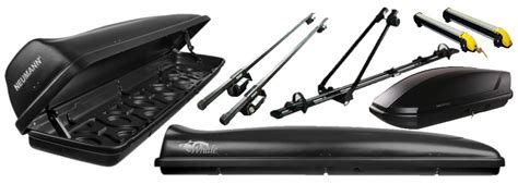 Ilustrační foto různých typů střešních nosičů