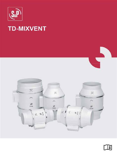 Obrázek: Diagram konstrukce TD Mixvent v kruhovém potrubí