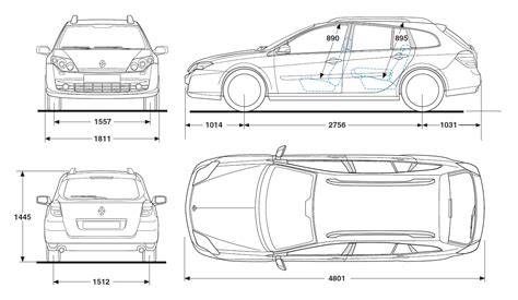 Illustrative diagram of Laguna Grandtour and dimensions