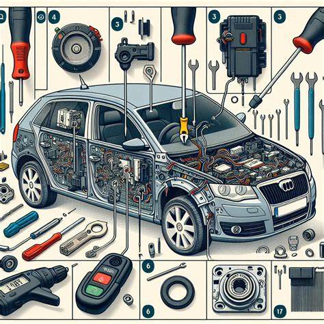 Infografika: Jak probíhá oprava centrálního zamykání Audi