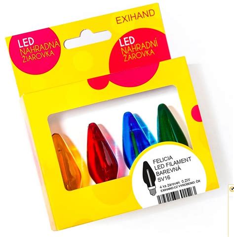 Obrázek: LED filament FELICIA v blistru a barevné varianty