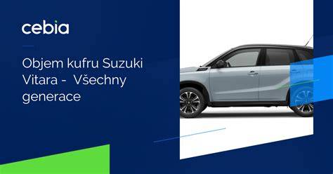 Infografika: Rozměry Suzuki Vitara a objem zavazadel