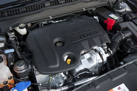 Infografika ukazující rozdělení motorových dílů Ford Focus TDCi a typů KKDA, T3DA, HWDA