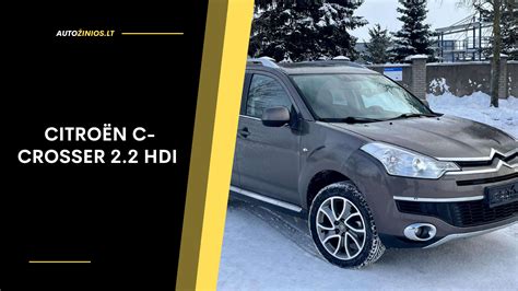 Infografika: Srovnání verzí Citroën C Crosser a klíčových technických parametrů