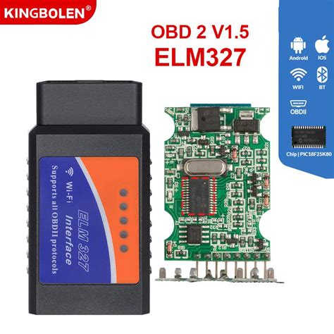 diagram komunikace OBD2 a ELM327