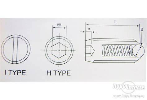 Aretační šroub vidlice diagram