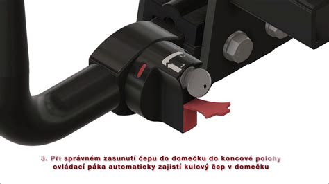 Infografika: princip upevnění kulového čepu na tažném zařízení
