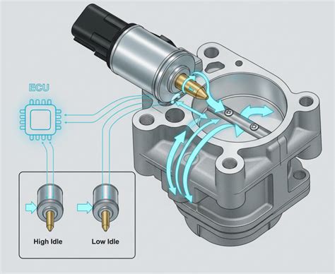 Téma obrázku: Diagram principu idle up u motoru Toyota