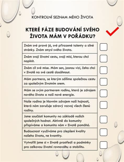 Kontrolní seznam pro kontrolu přední nápravy