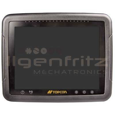 Obrázek ukazující geometrii a uspořádání displeje Fendt VarioTerminal a Topcon X30