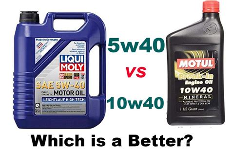 Vizualizace: porovnání viskozit 5W-40 vs 10W-40