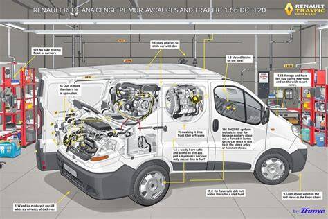 Infografika: Schéma uspořádání sedadel a variabilita prostoru v Renault Trafic 1.6 dCi 107 kW