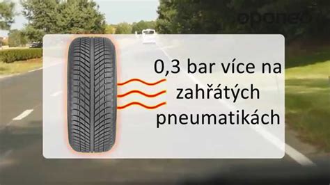 Schéma dezénu pneumatiky s obvodovými drážkami pro odvod vody