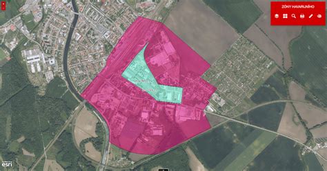 Mapa zóny havarijního plánování